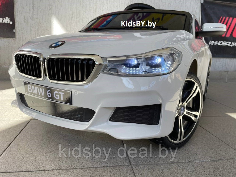 Детский электромобиль RiverToys BMW6 GT JJ2164 (белый) Лицензия