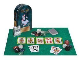 LDGAMES Набор для покера, в жестяном боксе 24х15см, пластик, металл 341-004