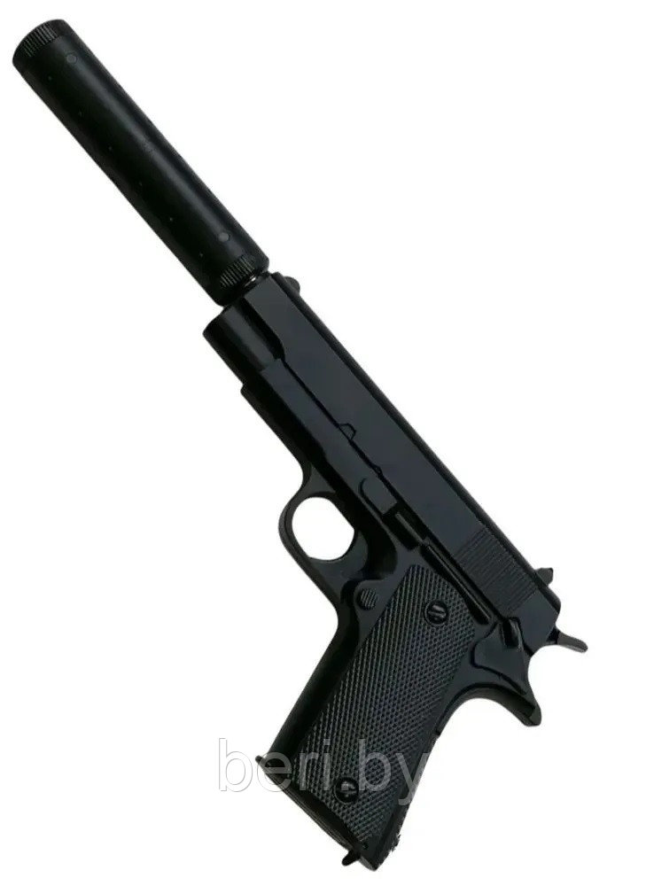 V2+ Детский металлический пистолет Violent с глушителем - фото 3 - id-p203182552