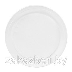 Тарелка одноразовая мелкая пластмассовая "Антелла" д17см, набор 6шт, белый (Россия)