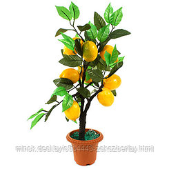 Декоративное дерево "Лимон" h46см, в пластмассовом горшке (Китай)