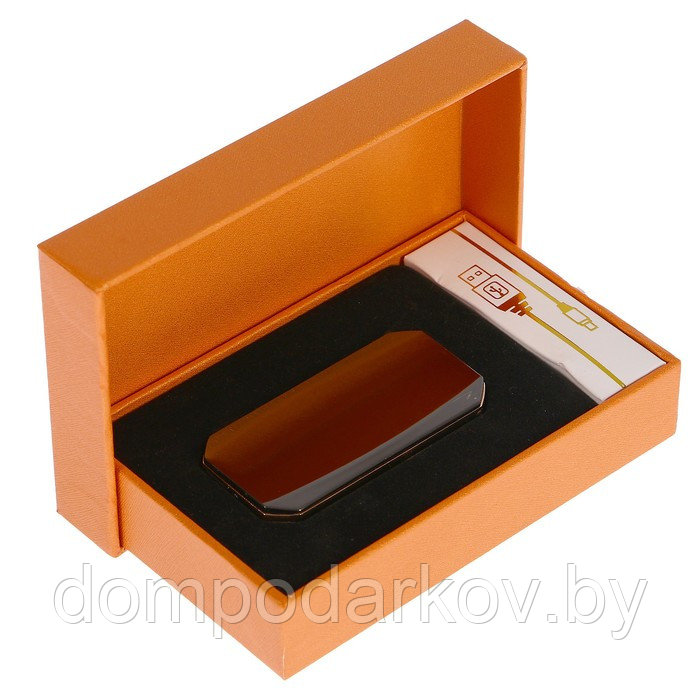 Зажигалка электронная в подарочной коробке, спираль, USB, 3 х 6.5 см - фото 1 - id-p203210563