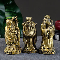 Набор фигур "Три восточных старца" состаренное золото