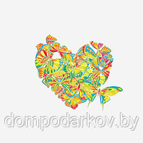 Термотрансфер-хамелеон «Сердце из бабочек», 19,7 × 17,2 см, фото 2