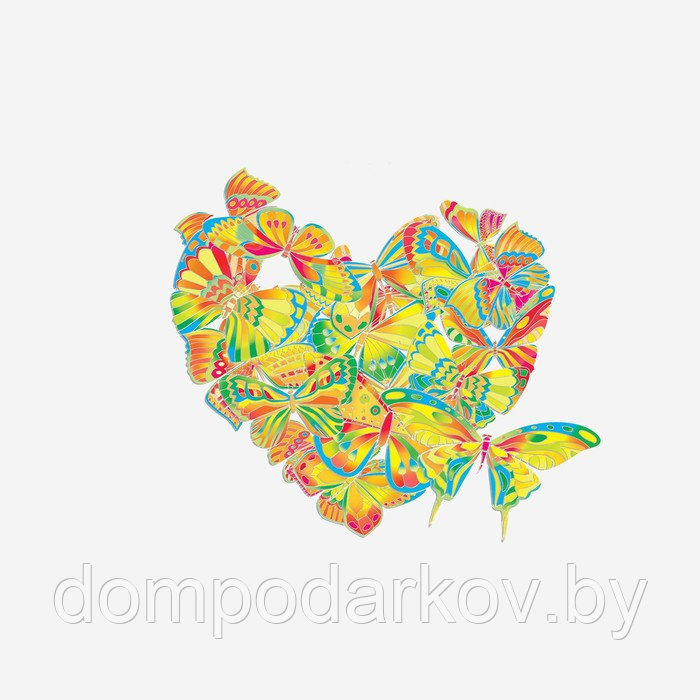 Термотрансфер-хамелеон «Сердце из бабочек», 19,7 × 17,2 см - фото 2 - id-p203210584