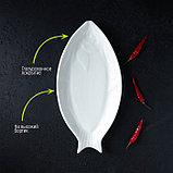 Блюдо фарфоровое Magistro «Рыбка», 29×14,5×2 см, цвет белый, фото 7