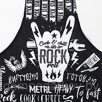 Фартук Доляна Rock'n'roll, 60 × 70 см, рогожка, хлопок 100 %, 160 г/м², фото 5