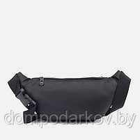 Поясная сумка на молнии, цвет чёрный, фото 2