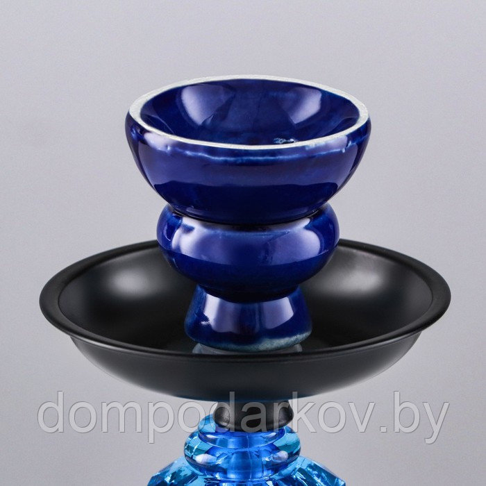 Кальян "Тайшет", маленький, шахта кристалл , 29 см, d чаши-6см, синий - фото 2 - id-p203210730