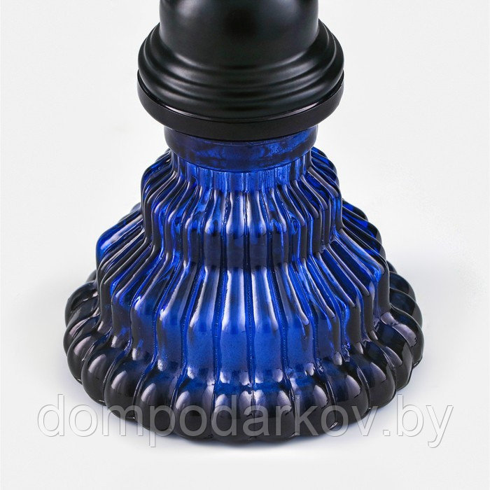 Кальян "Тайшет", маленький, шахта кристалл , 29 см, d чаши-6см, синий - фото 4 - id-p203210730