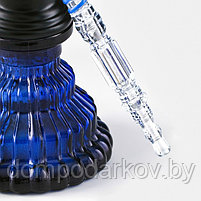 Кальян "Тайшет", маленький, шахта кристалл , 29 см, d чаши-6см, синий, фото 5