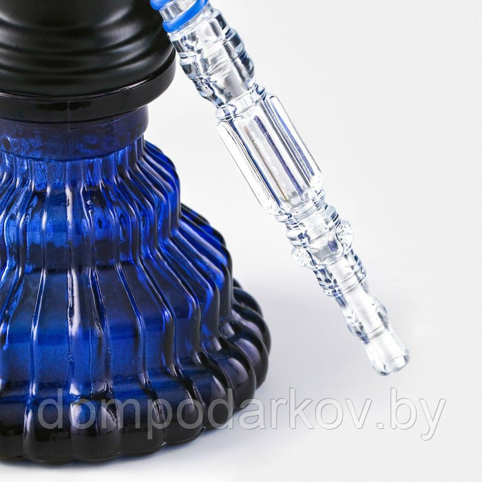 Кальян "Тайшет", маленький, шахта кристалл , 29 см, d чаши-6см, синий - фото 5 - id-p203210730