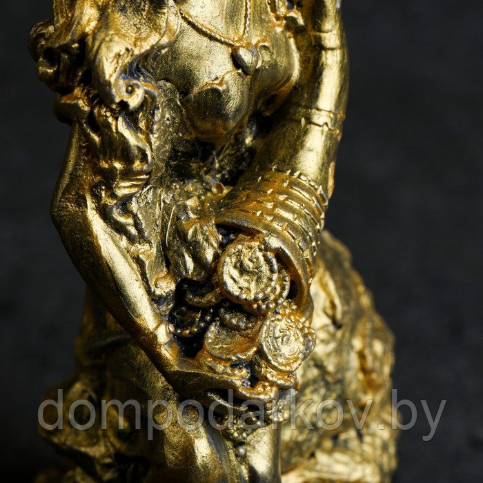 Фигура "Богиня Фортуна с рогом изобилия" золотой, 13х8х8см - фото 4 - id-p203210833
