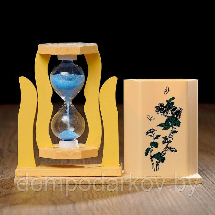 Песочные часы "Япония", сувенирные, с карандашницей, 5 х 13.5 х 10 см, микс - фото 1 - id-p203210868