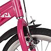 Велосипед NOVATRACK 18 quot; NOVARA алюм., розовый, пер.руч., зад.нож. тормоз, короткие крылья, полная за, фото 4