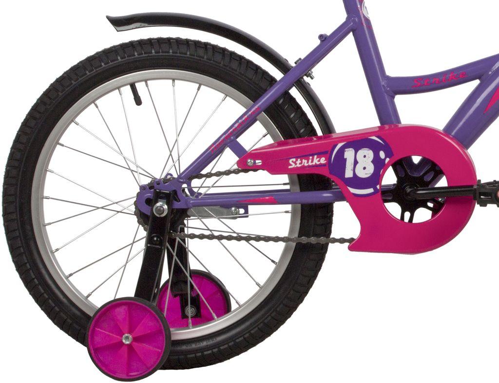 Велосипед NOVATRACK 18 quot; STRIKE фиолетовый, тормоз нож, крылья корот, защита А-тип (183STRIKE.VL22) - фото 5 - id-p203214934