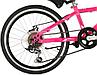 Велосипед NOVATRACK 20 quot; ALICE 6.D розовый,  стальная рама, 6 скор., Shimano TY21/Microshift TS38, дисков, фото 3