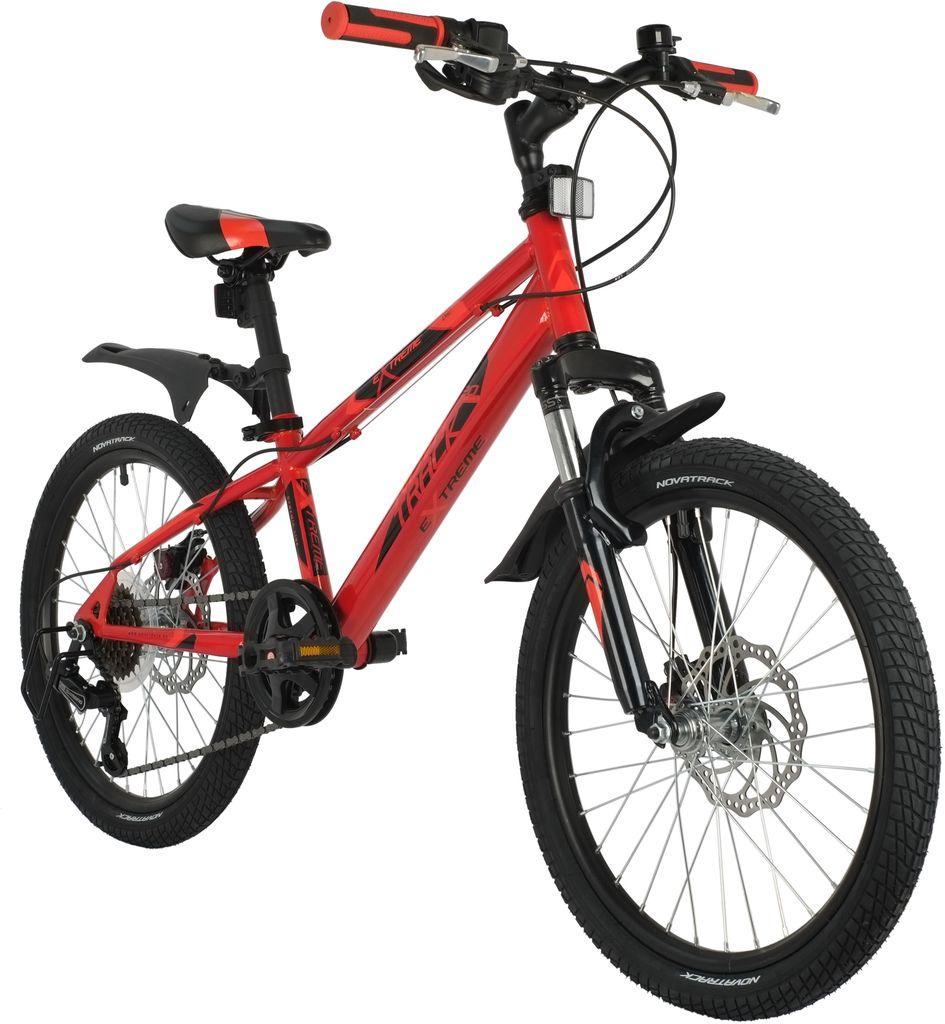 Велосипед NOVATRACK 20 quot; EXTREME 6.D красный, сталь, 6 скор., Shimano TY21/Microshift TS38, дисковый тор - фото 2 - id-p203214950