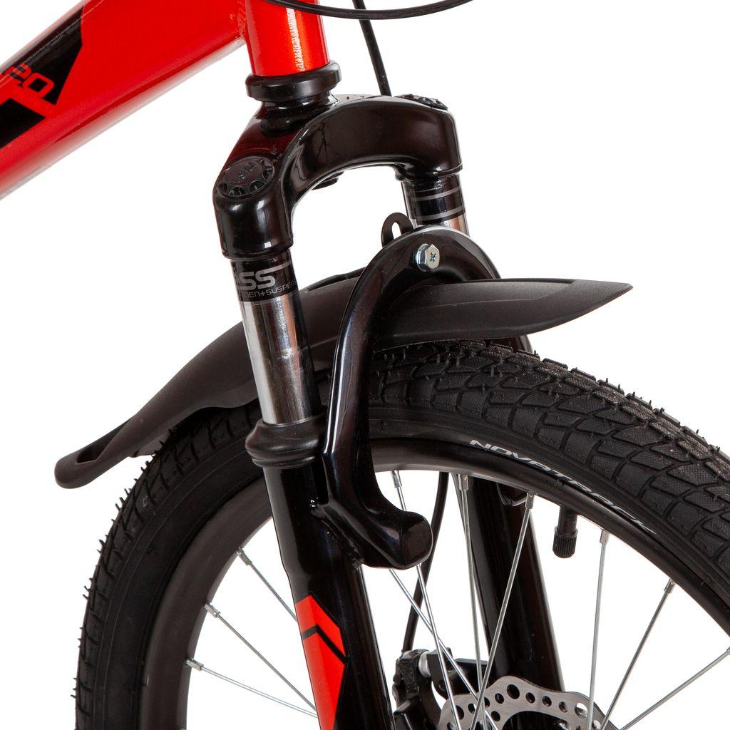 Велосипед NOVATRACK 20 quot; EXTREME 6.D красный, сталь, 6 скор., Shimano TY21/Microshift TS38, дисковый тор - фото 4 - id-p203214950