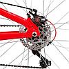 Велосипед NOVATRACK 20 quot; EXTREME 6.D красный,  сталь, 6 скор., Shimano TY21/Microshift TS38, дисковый тор, фото 6