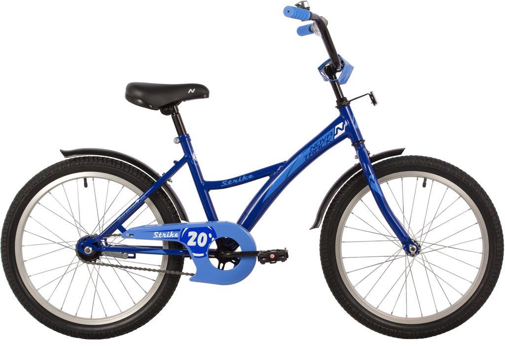 Велосипед NOVATRACK 20 quot; STRIKE синий, тормоз нож, крылья корот, защита А-тип (203STRIKE.BL22) - фото 1 - id-p203214965