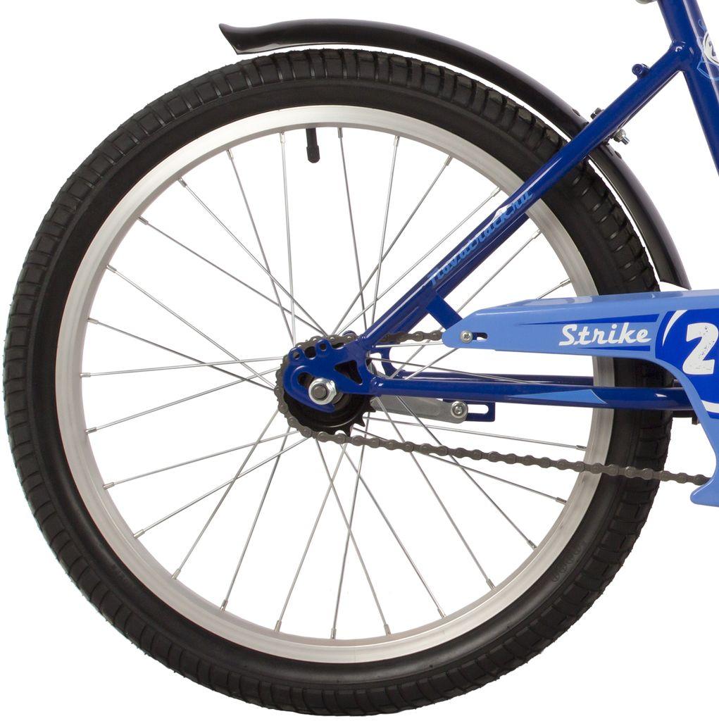 Велосипед NOVATRACK 20 quot; STRIKE синий, тормоз нож, крылья корот, защита А-тип (203STRIKE.BL22) - фото 5 - id-p203214965
