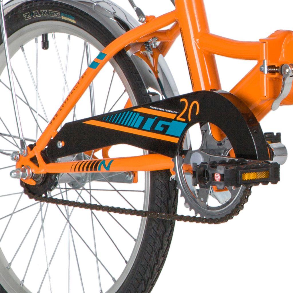 Велосипед NOVATRACK 20 quot; складной, TG-20 classic 1.0, оранжевый, тормоз нож, двойной обод, багажник - фото 5 - id-p203214976