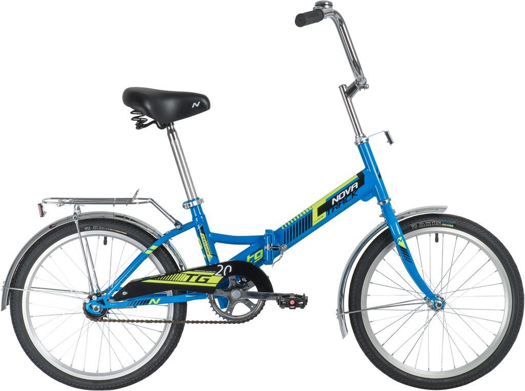 Велосипед NOVATRACK 20 quot; складной, TG-20 classic 1.0, синий, тормоз нож , двойной обод, багажник - фото 1 - id-p203214977