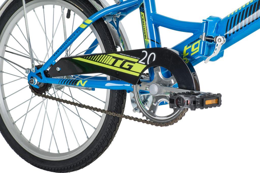 Велосипед NOVATRACK 20 quot; складной, TG-20 classic 1.0, синий, тормоз нож , двойной обод, багажник - фото 5 - id-p203214977