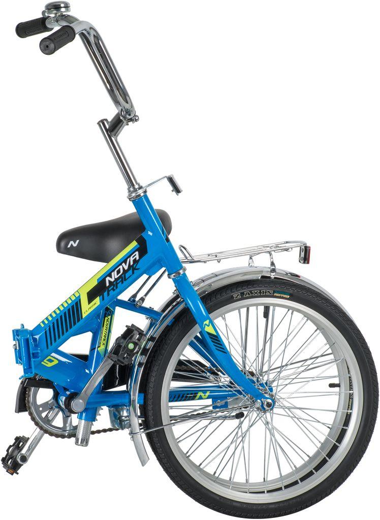 Велосипед NOVATRACK 20 quot; складной, TG-20 classic 1.0, синий, тормоз нож , двойной обод, багажник - фото 7 - id-p203214977