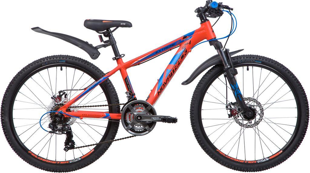 Велосипед NOVATRACK 24 quot; EXTREME 21.D alloy, алюм.рама 13 quot; оранжевый, 21-скор, TY300/TS38/TZ500, - фото 1 - id-p203214984