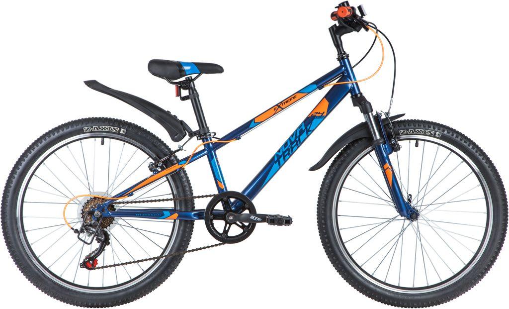 Велосипед NOVATRACK 24 quot; EXTREME 6.V синий, стальная рама 11 quot;, 6 скор., Shimano TZ500/Microshift - фото 1 - id-p203214989