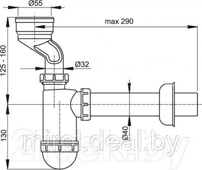 Сифон Alcadrain A45A - фото 2 - id-p203223049