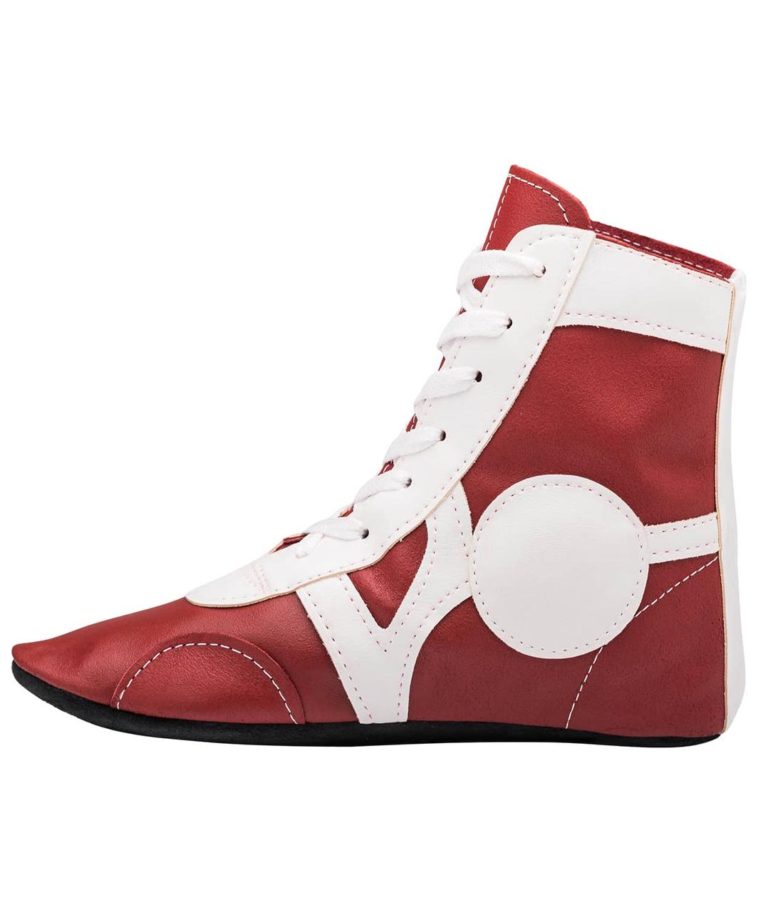 Обувь для борьбы и самбо , кожа, красная р-р 38 - фото 4 - id-p203225074