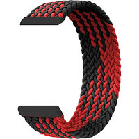 Нейлоновый плетеный ремешок Rumi Solo Loop (20 мм, длина 145 мм, без застежки) Красно-черный