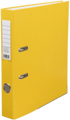 Папка-регистратор «Эко» с односторонним ПВХ-покрытием корешок 50 мм, желтый - фото 2 - id-p203230704