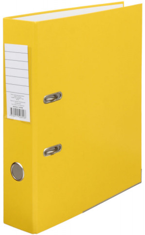 Папка-регистратор «Эко» с односторонним ПВХ-покрытием корешок 70 мм, желтый - фото 2 - id-p203230711
