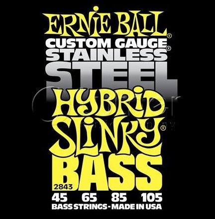 Ernie Ball P02843 Stainless Steel Hybrid Slinky Комплект струн для бас-гитары, 45-105, сталь - фото 1 - id-p203233430