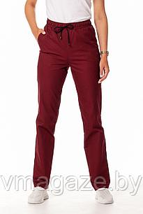 Медицинские брюки,женские (цвет бордовый)
