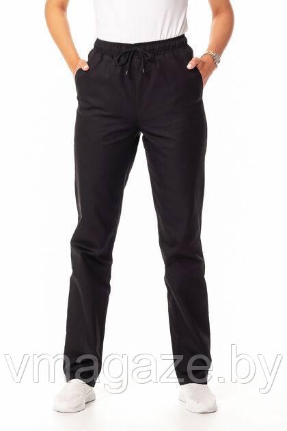Медицинские брюки, женские (без отделки, цвет черный) - фото 1 - id-p198366676