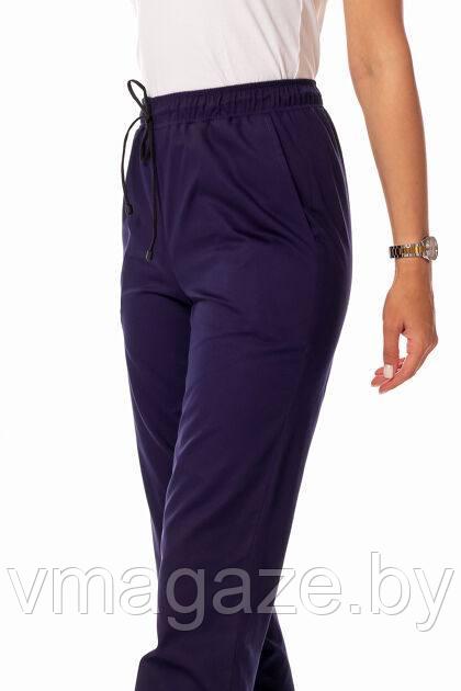 Медицинские брюки, женские (без отделки, цвет темно-синий) - фото 3 - id-p198366697