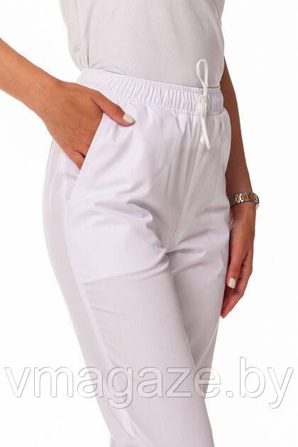 Медицинские брюки, женские (без отделки, цвет белый) - фото 4 - id-p198366650