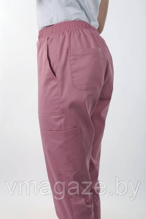 Медицинские брюки,джоггеры(цвет пудровый) - фото 3 - id-p198370451
