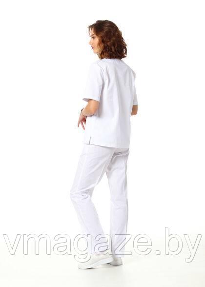 Медицинская женская блуза хирургичка (цвет белый) - фото 4 - id-p198361724