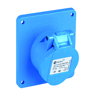 3120-309-0901 3x16A Розетка силовая встраиваемая наклонная (2P+PE) IP44 TP ELECTRIC, Турция