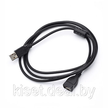 Удлинитель USB2.0 пассивный ATcom AT7206 феррит 1,5m черный