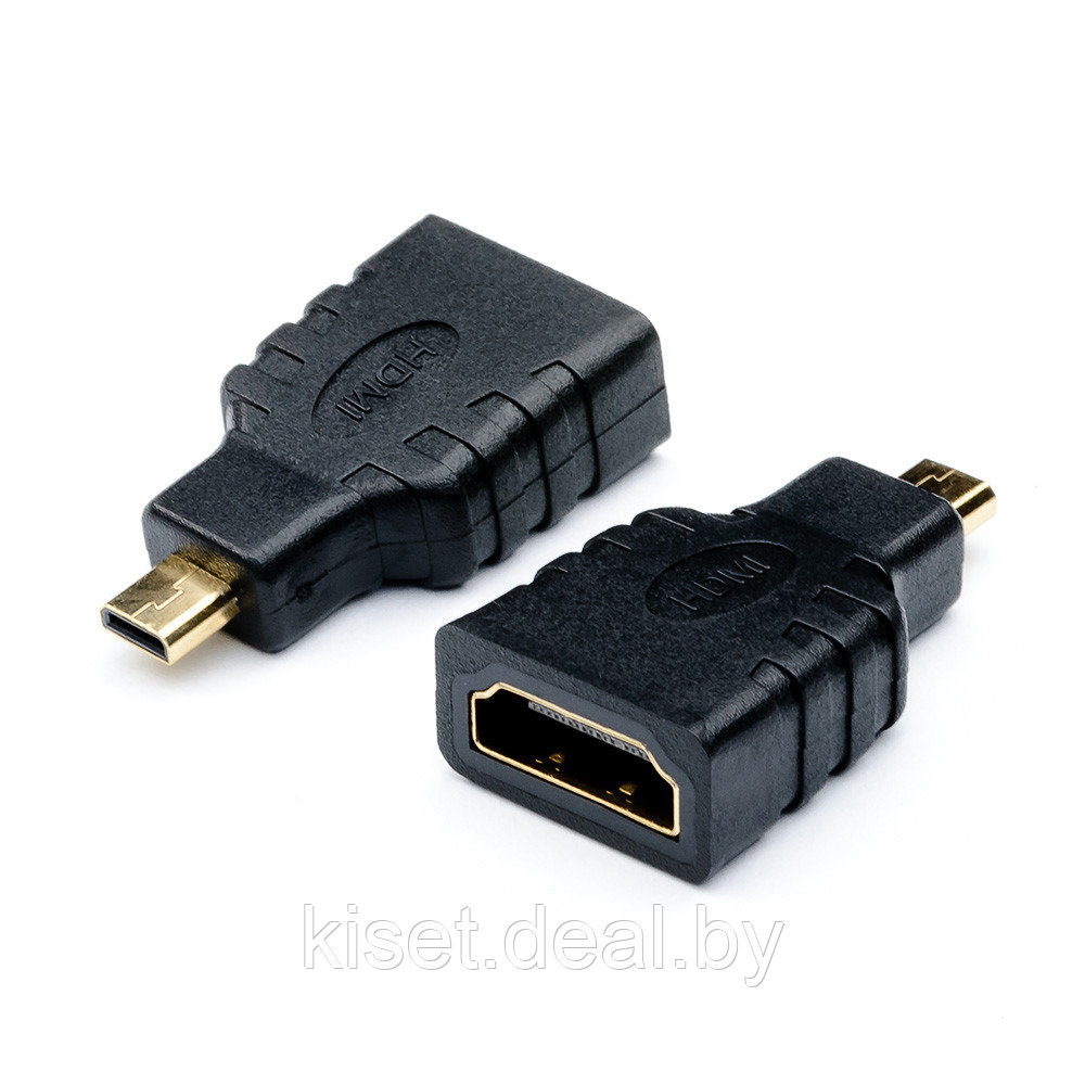 Переходник видео ATcom AT6090 HDMI(f) - microHDMI(m) черный - фото 1 - id-p203249222