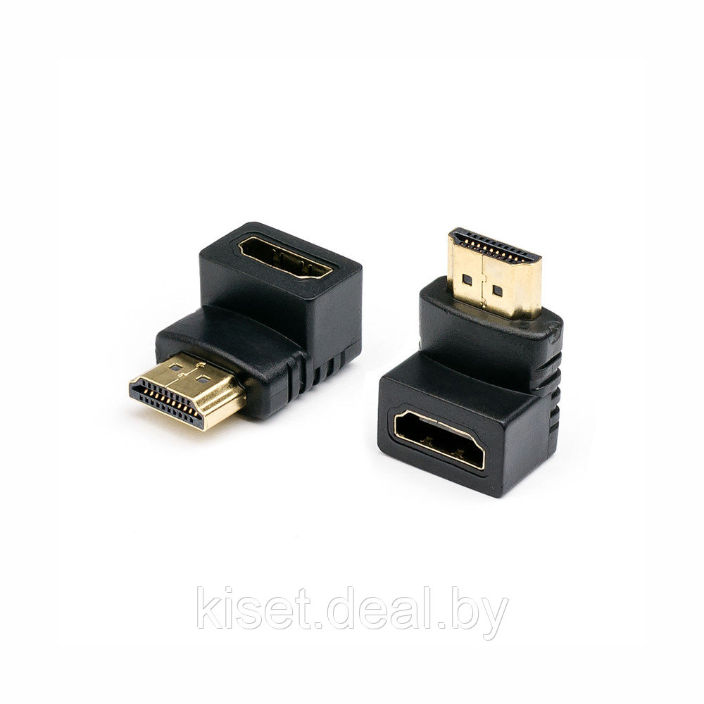 Переходник-адаптер видео ATcom AT3804 HDMI(f) - HDMI(m) угловой черный - фото 1 - id-p203249225