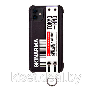Чехол-накладка противоударный SKINARMA Bando Apple iPhone 12 mini с подставкой черный