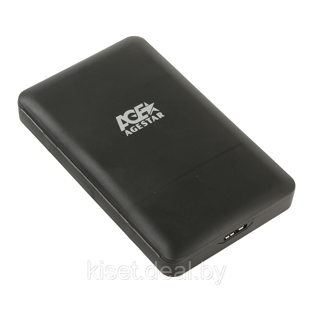 Бокс для жесткого диска AGESTAR 3UBCP3 USB3.0 до 5Gb/s пластик черный - фото 1 - id-p203249241